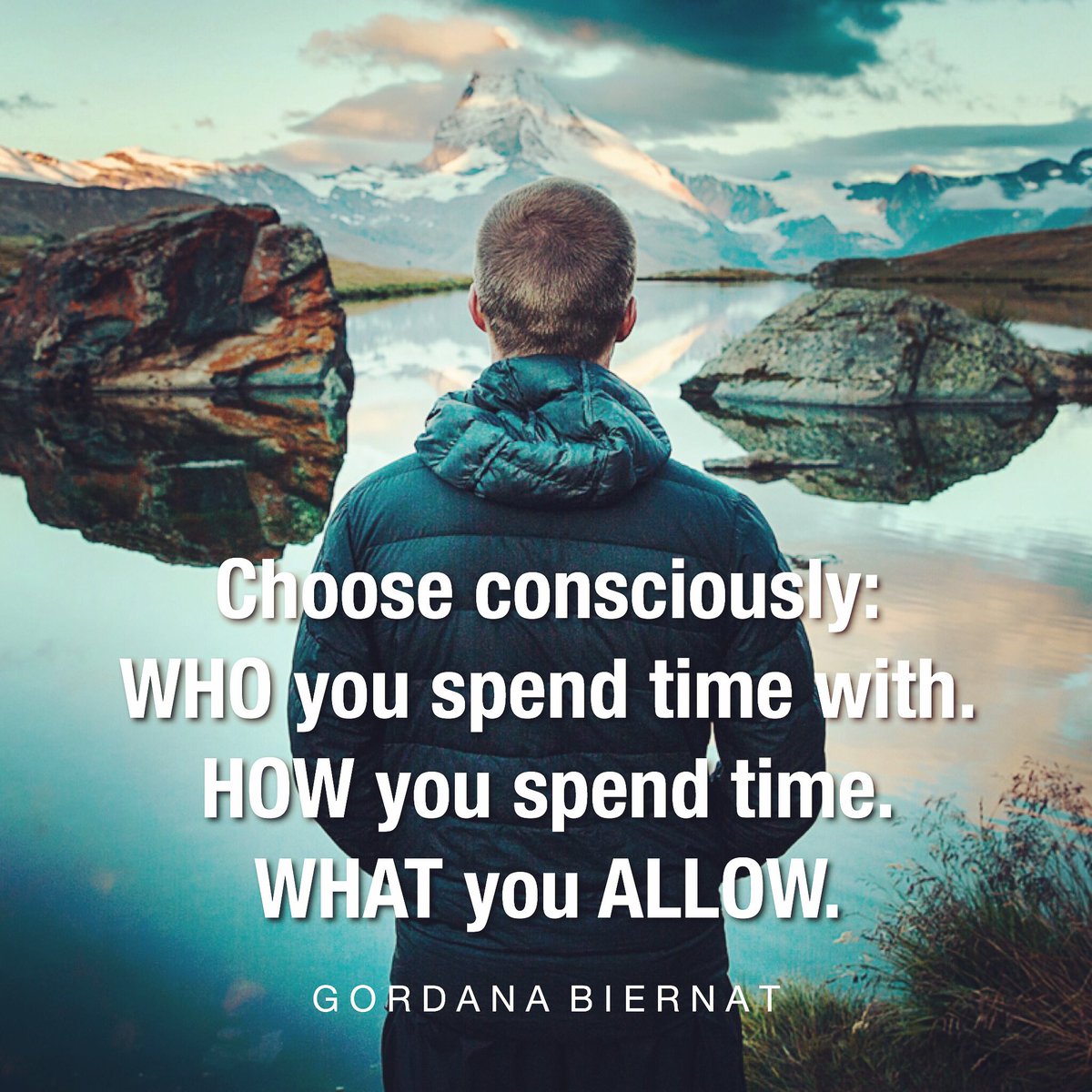 MyPowertalk's tweet photo. Sometimes you need to simply say ‘no'
to others and ‘yes' to YOU,
so that you can allow yourself time
to recreate peace in your mind
and body.

Choose consciously:
WHO you spend time with.
HOW you spend time.
WHAT you ALLOW.

#TuesdayMotivation https://t.co/w0COmNoeER
