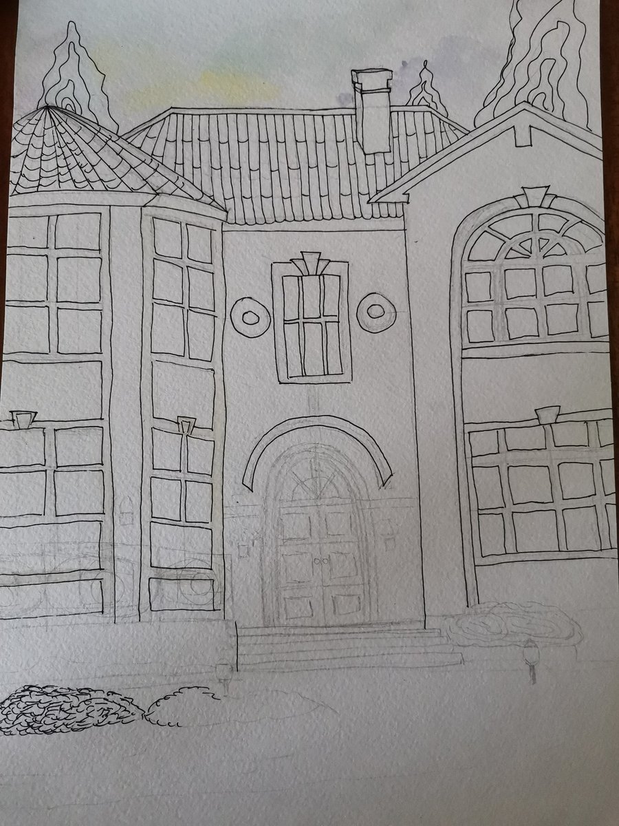 smotrowadasha's tweet photo. Моя акварель "Каменный особняк".

My watercolor "Stone mansion". 

#watercolor #акварель #скетч #эскиз #sketch https://t.co/h6SomtIWo6