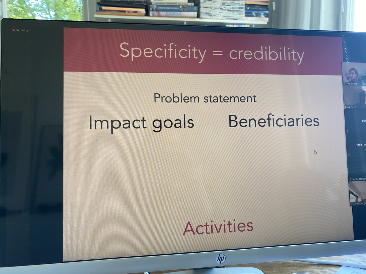 justonemoreanna's tweet photo. Fantastic whole day Zoom-training on #impact in #H2020 by @fasttrackimpact Mark S. Reed to #Swarma Network of #researchsupport Staff 👌🏼 https://t.co/QI2H8AAom0