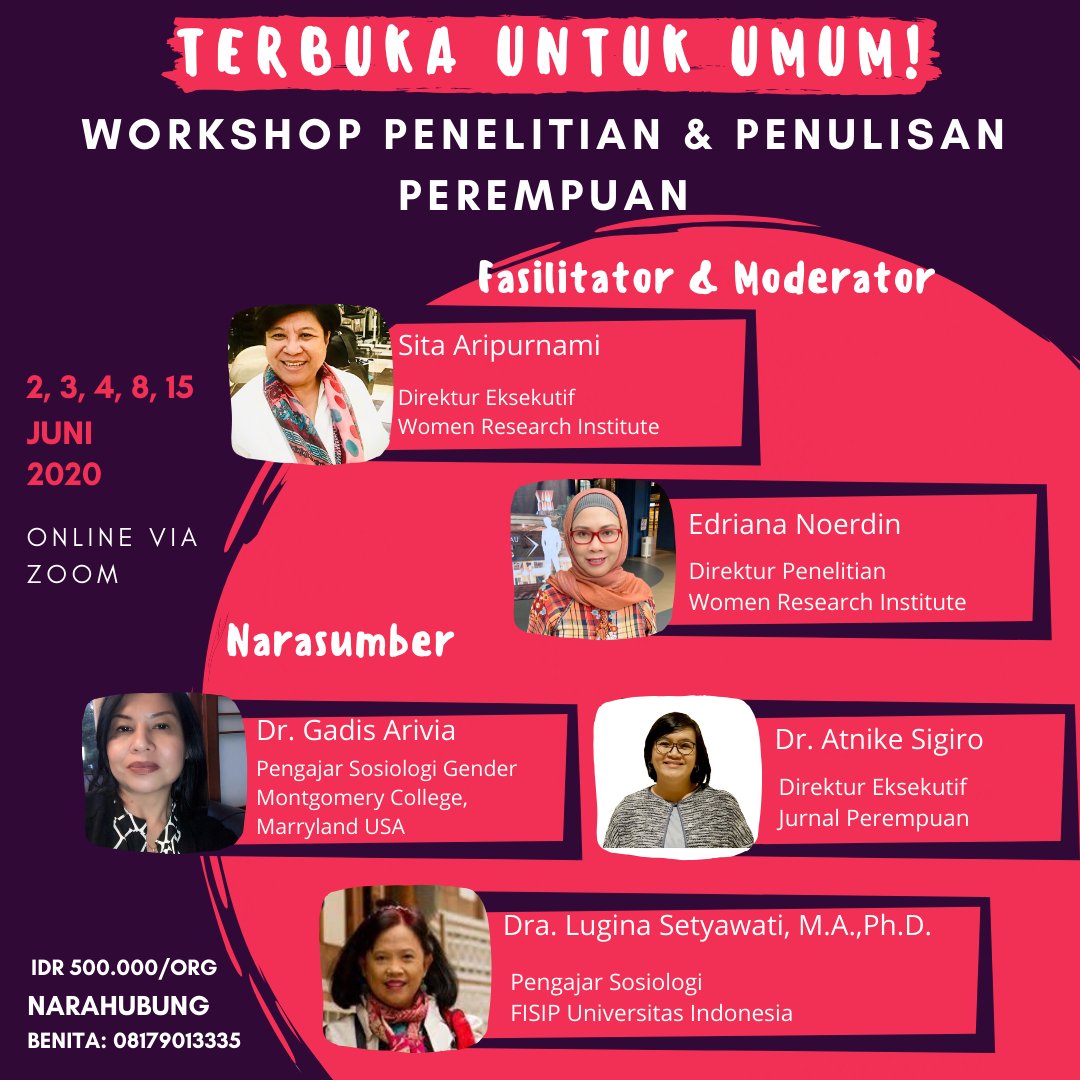 Adanya kebutuhan akan tulisan, diskusi, maupun diskursus yang menggunakan perspektif perempuan mendorong WRI menyelenggarakan workshop penulisan dan penelitian perempuan untuk mendorong munculnya tulisan-tulisan yang berkeadilan gender. #workshopmenulis
#workshoppenelitian