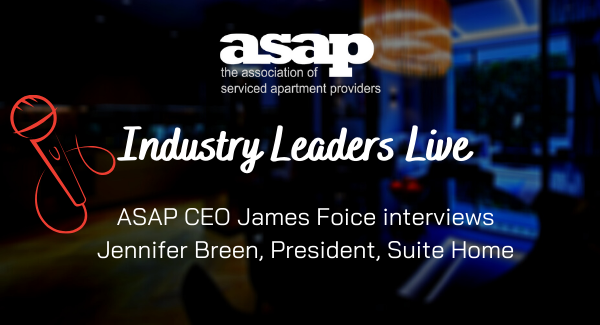 ASAPThe's tweet photo. @ASAPThe Industry Leaders Live continues with @jamesfoice and Jennifer Breen from member #SuiteHome #Chicago talking all things #servicedaccommodation &amp; importance of @TheISAAP Accreditation for the global industry to enable buyers to #staywithconfidence https://t.co/gH5F9HiSVj https://t.co/L3yRb3zbgX