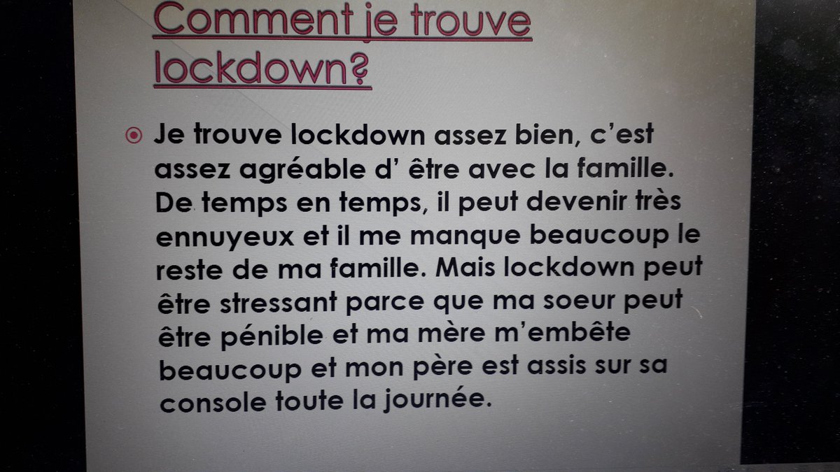 CatherineAgrain's tweet photo. Thanks Sam @Year10ASCC for sharing what you have been doing during lockdown. I am very impressed with your independent work #dedicatedstudent😎Continue de bien réviser ton français 🇫🇷🇪🇺 https://t.co/MzsMZ8lcV7