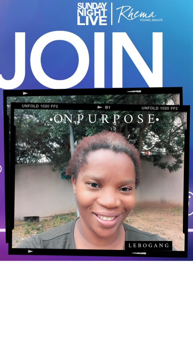 RhemaYA's tweet photo. Join us this afternoon at 3pm right here on insta live with @LebogangMonaisa  chatting to us on the topic “ On Purpose”  please tell eeerybody. https://t.co/rLHeeEtXbx