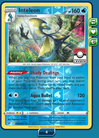 Lab_Pokemon's tweet photo. ¡En un mes volvemos a la carga! Para celebrarlo, regalamos a los primeros 29 un código para el PTCGO que desbloquea 4 Inteleon y un pack de fundas!! Condiciones:

1) Seguirnos en Twitter.
2) Comentar vuestra carta Pokémon favorita según el art-work o diseño.

¡Suerte! https://t.co/9AjDSHirpQ