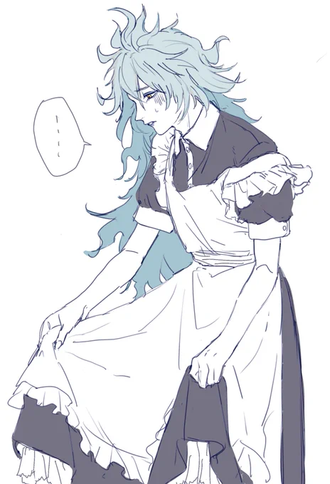 多大な供給をくれた友人へお返しに描いたメイドイデアくんです。初書きがメイド服なのは謝ります、すまん。 