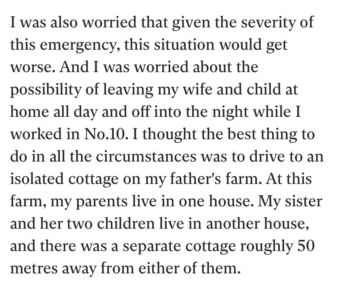 6/23 Why even think of working “into the night”  @10DowningStreet if wife had symptoms of  #COVID19 why not self-isolate? The regulations talks of a reasonable excuse to leave home-What enquiries were made of London family/friends as to whether they could assist with childcare?