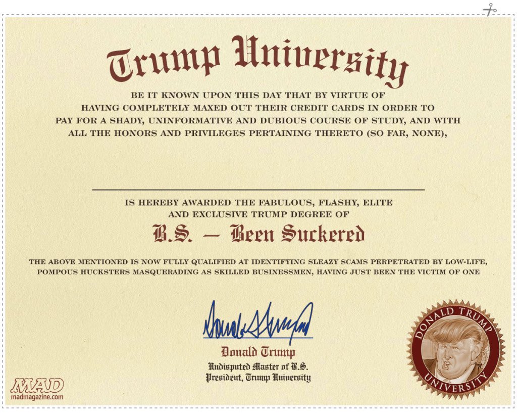 afawk's tweet photo. @big_simp @eugenegu @chenweihua @realDonaldTrump Congratulations Deke! You must be so proud! ๐คฃ๐คฃ๐คฃ #MAGAMoron #trumpuniversitygraduate https://t.co/PbRnHjTYtT