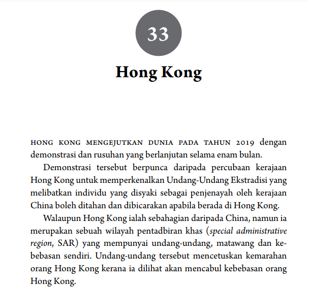 Benda ni aku ada cerita dalam Dunia Tanpa Tembok III (DTT3) di mana Bab 33 mengupas tentang Hong Kong dan juga Macau. Nak faham konflik dalam dunia, selain melihat faktor geopolitik, ekonomi, kena lihat juga soal IDENTITI.