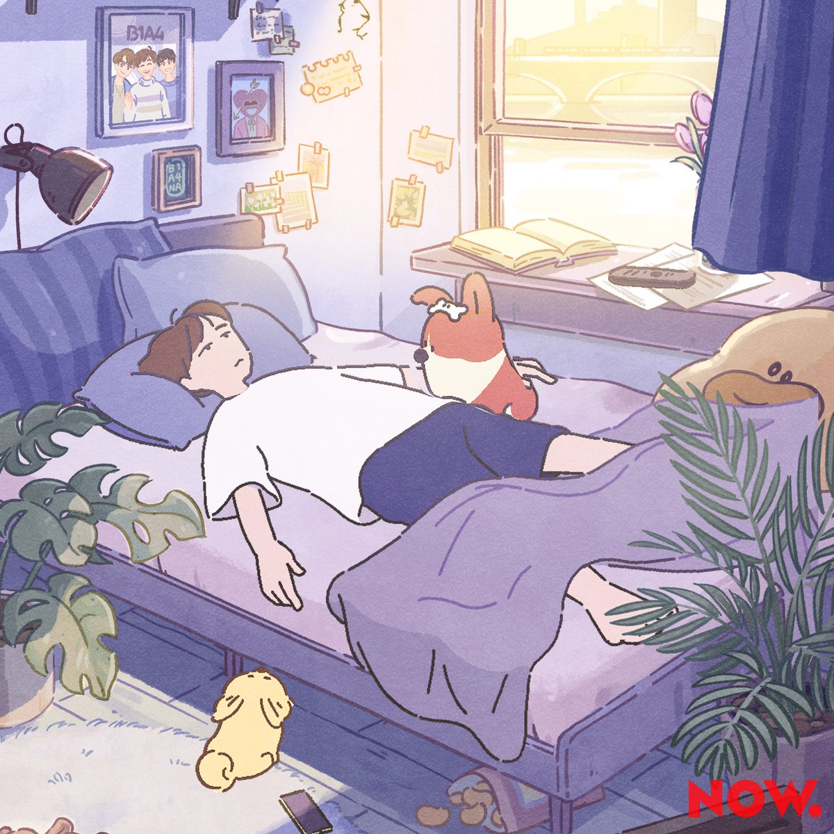 내일 #6시5분전 은 #B1A4 #산들 의 <생각집> 시리즈 첫 번째 이야기 '게으른 나' 발매의 순간을 함께 합니다🌿 #SANDEUL 에게 하고 싶은 이야기나 궁금한 질문은 여기로 보내주세요🐥 문자 #7117 (정보이용료 100원) #NOW온에어 #게으른나 #내일_같이들어요