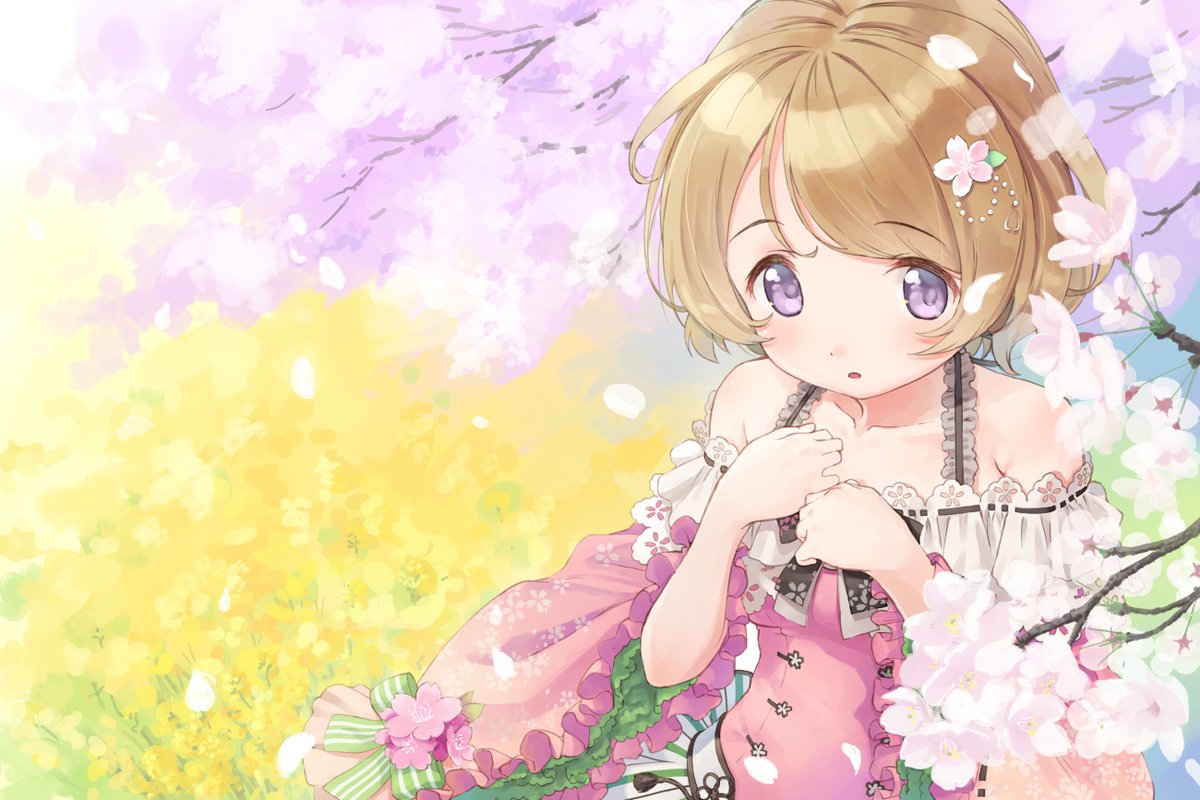 小泉花陽 「#誰か優しい人が拡散してくれてフォロワーさんが増えるらしい
よろしくお願いします」|エイチスのイラスト