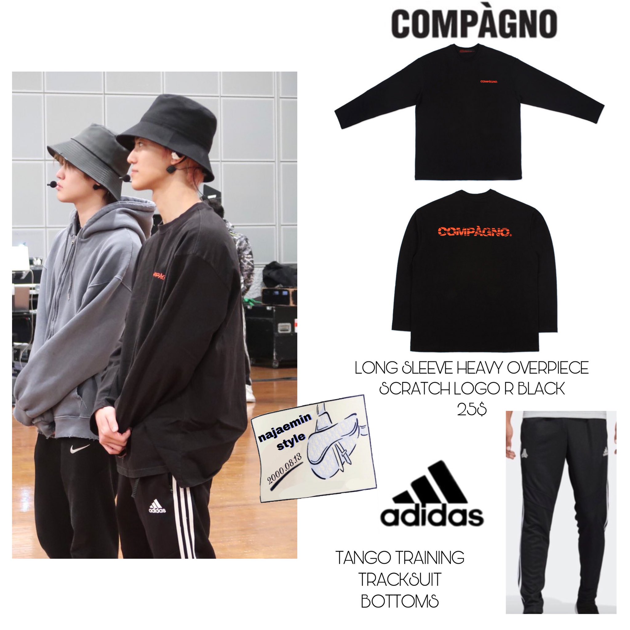 Centralizar tristeza Aliado NCT JAEMIN FASHION 재민 패션 옷장 on Twitter: "200526 JAEMIN - ＜"THE DREAM  SHOW"-in JAPAN＞Memories#2 [COMPÀGNO]: LONG SLEEVE HEAVY OVERPIECE SCRATCH  LOGO R BLACK [ADIDAS]: TANGO TRAINING TRACKSUIT BOTTOMS #JAEMINstyle #JAEMIN  #NCTDREAM #