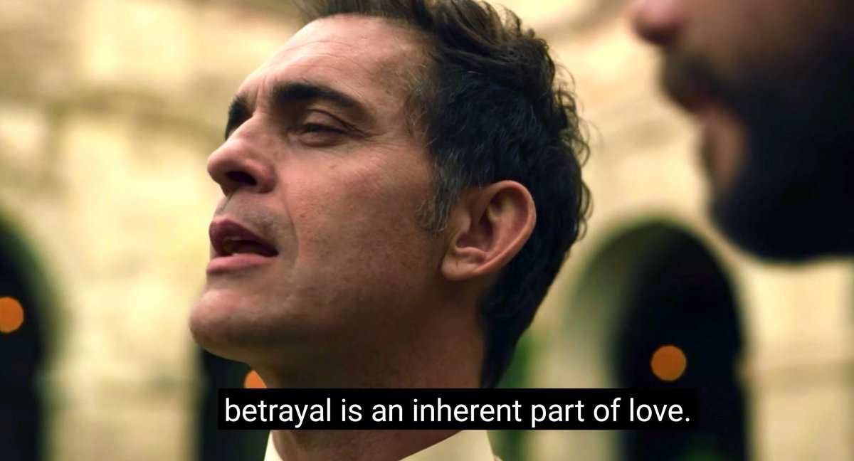 It’s a little nod to Andrés’s speech at the wedding where he says, “Betrayal is an inherent part of love.” And it makes so much sense because it’s not just his friends who are in the bank anymore. RAQUEL IS THERE TOO. RAQUEL HIS FIRST LOVE!!!!