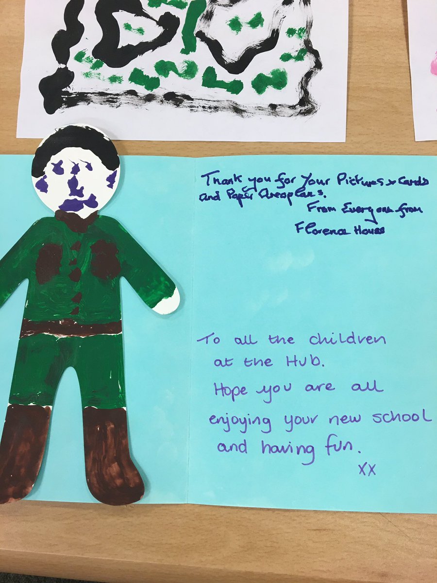 RiversideGovan's tweet photo. Lovely messages and paintings from the residents at Florence House arrived at the Govan Road hub to thank our children for their cards! @RiversideGovan @StSavioursGovan @ibroxPS @SenoraCT @maureen0207 #crossinggenerations #community https://t.co/Oaxbb68W9Q
