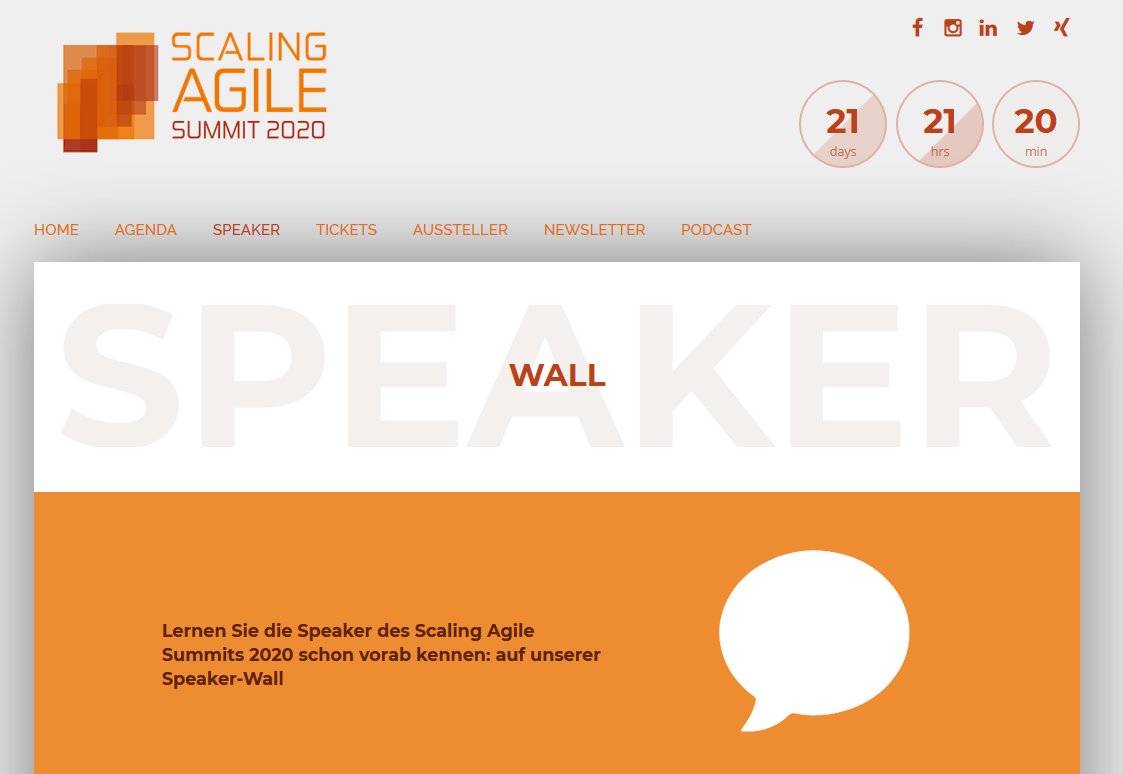 psiegl_SFL's tweet image. Habt ihr schon unsere SPEAKER WALL gesehen👀 👉🏻scaling-agile-summit.de/speaker/
#sasummit2020 #agile #businessagility