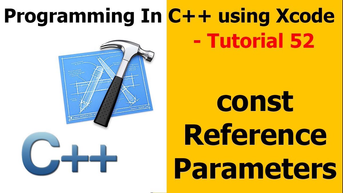 ComputerVideos's tweet image. Programming in C++ / X-Code || Tutorial 52 - Const Reference Parameters: youtu.be/WsMTUpIvwrk #ProgrammingInC #CPlusPlus #XCodeTutorial #ComputerScienceVideos #ComputerScience #HowToCodeInC #HowToCode #HowToProgramInC #CProgrammingForBeginners
