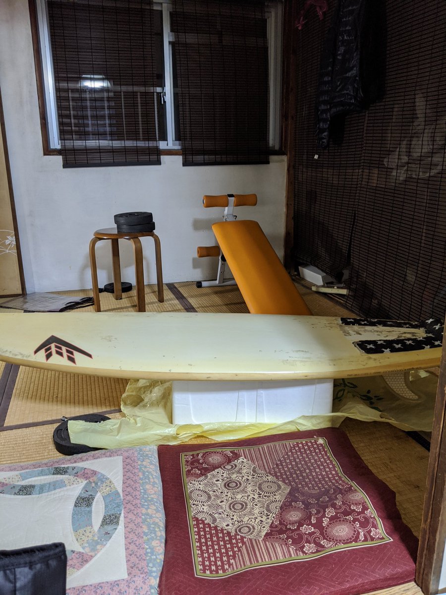 海にいけないのでステホームで練習の毎日