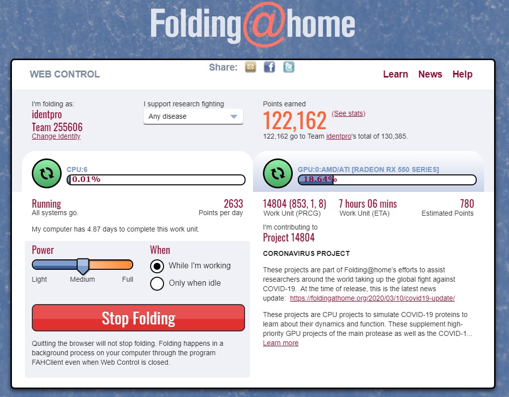 Mit Rechenpower #Corona-Virus verstehen – unser aktueller Beitrag für <a href="/foldingathome/">Folding@home</a> . Mitmachen kann jeder, der einen Rechner hat identpro.de/mit-rechenpowe…