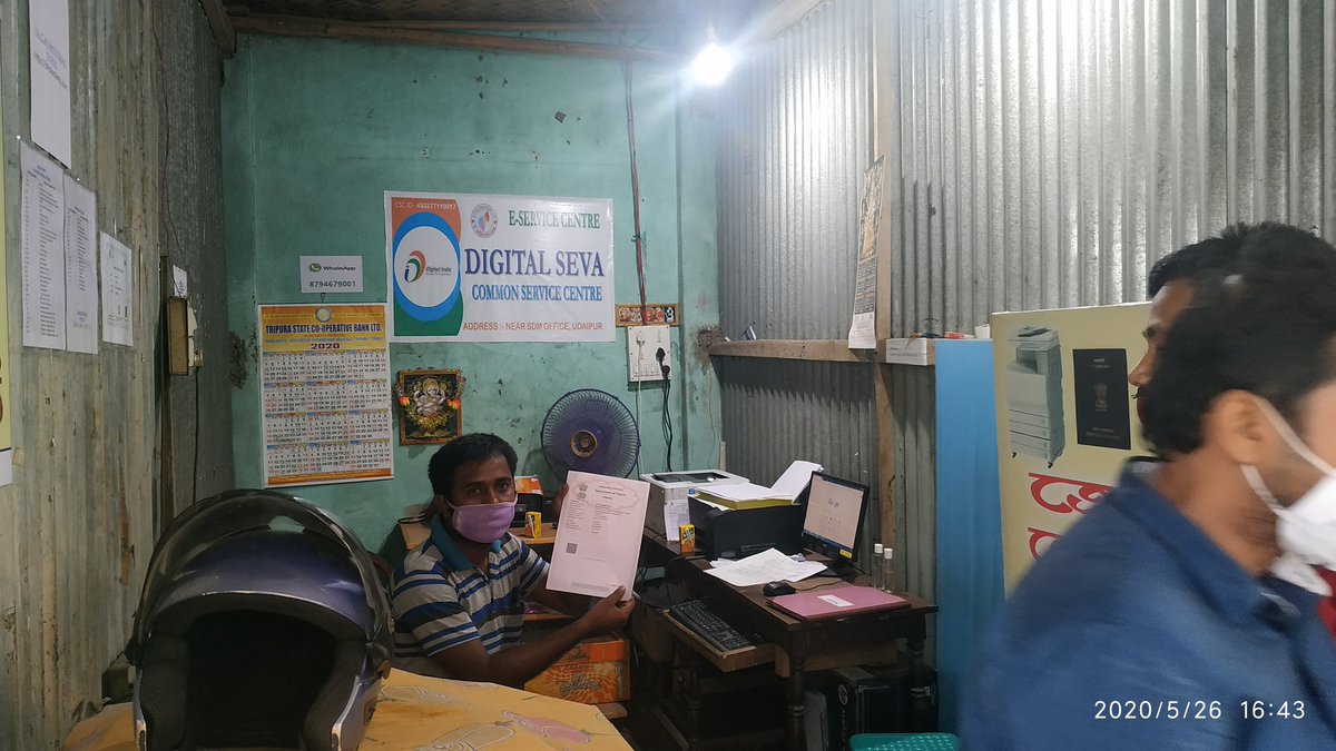 CscGomati's tweet photo. Today first e-Stamp delivered to customer from CSC under Gomati District in the presence of District Manager and District Coordinator of CSC. 
VLE Name - Suman Nag
Location - In front of District Court, Gomati. Near Udaipur SDM Office. https://t.co/gvQ02MWkoa