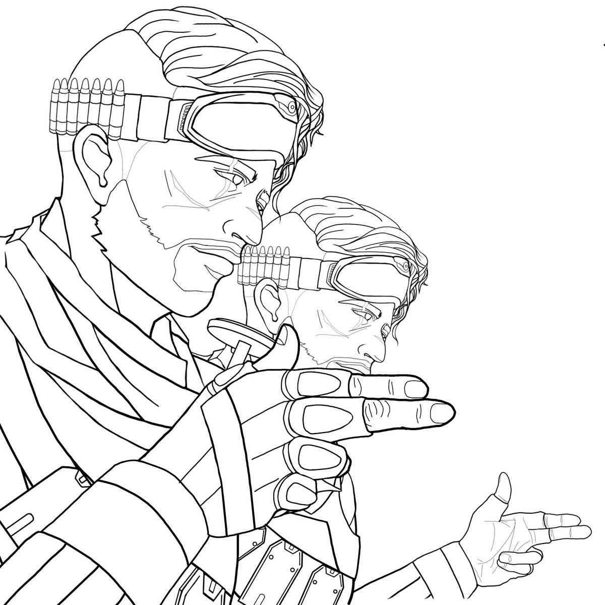 Youtube John Zol ミラージュ線画完成 ゲーム好きと繋がりたい ゲーム実況者さんと繋がりたい 配信者好きさんと繋がりたい Apexイラスト Apex