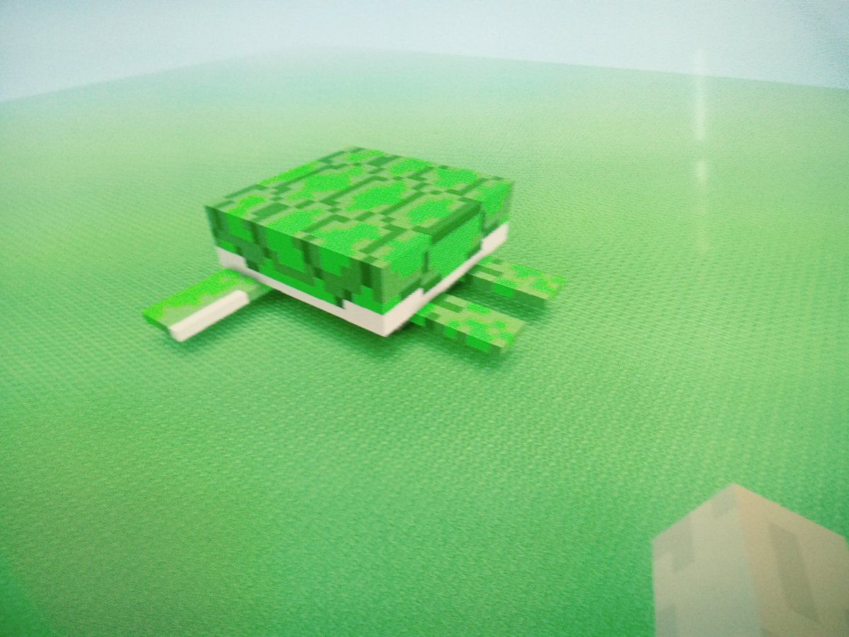 Caique77040696's tweet photo. @netolab_ Oi! Aqui esta a minha construção de uma tartaruga marinha. ( cada pixel da tartaruga no minecraft é um bloco na minha construção ).
Espero que gostem!!! :) https://t.co/Uq1LwG88cz