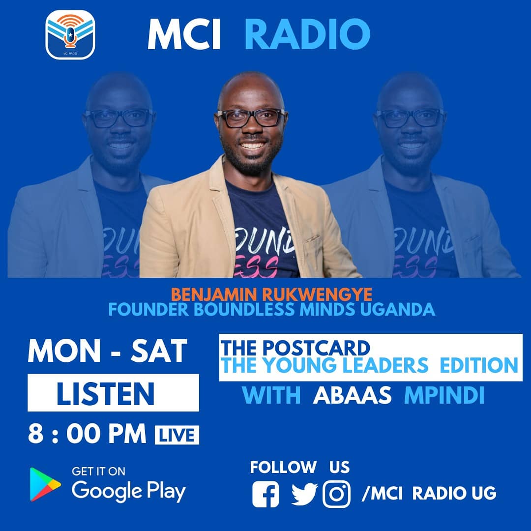 MCIRadioUg's tweet photo. We are also using this opportunity to put a spotlight on these amazing initiatives on these young leaders if our times. Meet @Rukwengye of @Boundless_UG working to prepare young people for work, entrepreneurship & Social Justice through #BoundlessCorp & #BoundlessProfessionals https://t.co/lhJSQCBI9v
