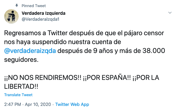 BONUS: In April 2020, most of the original accounts uncovered during our investigation were suspended by Twitter or had changed names. New accounts have been set up with similar names and are still following the same pattern.