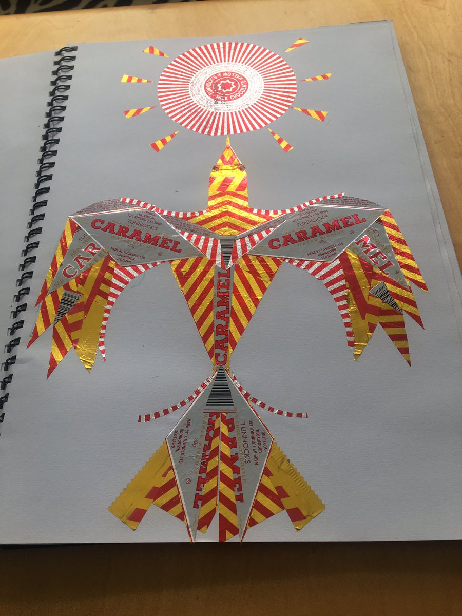illustrator_eye's tweet photo. Do you know how much @Patternistas love @tunnocksuk ? More than words can say. #LockdownLife Waste not want not. #recycling the most perfect packaging and building #birds https://t.co/rmsNaDBsm5