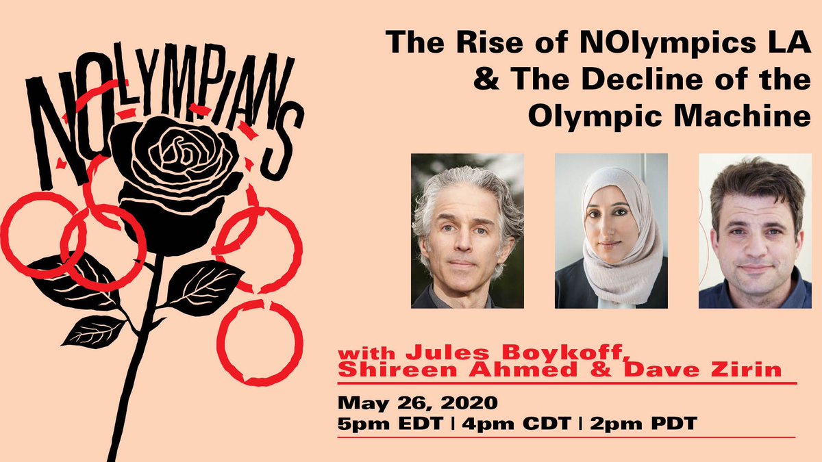ColumbiaUP's tweet photo. There's till time to register for tonight's #OnlineEven with Jules Boykoff, author of NOLYMPIANS ( @fernpub ) 5 PM EDT. RSVP today at https://t.co/UVIWnb1I4B #Olympics #SportingEvents #PopCulture #AuthorEvent https://t.co/lYou0RfEr5