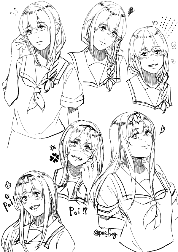 ノーマル時雨ちゃん&夕立ちゃんを練習した 