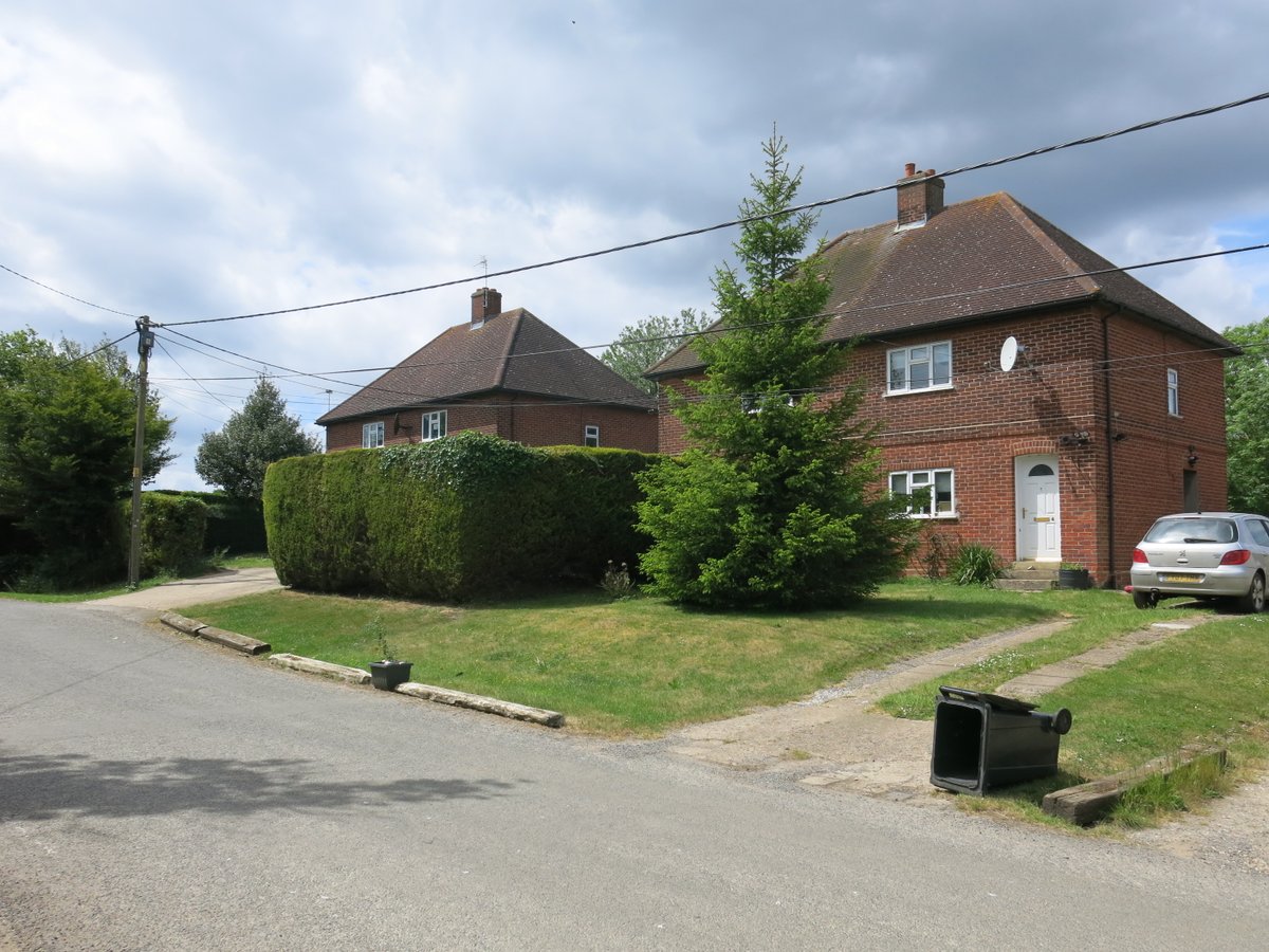3/ Beauchamp Roding but Ongar Rural District Council - two pairs on council homes on School Lane built after the Second World War.