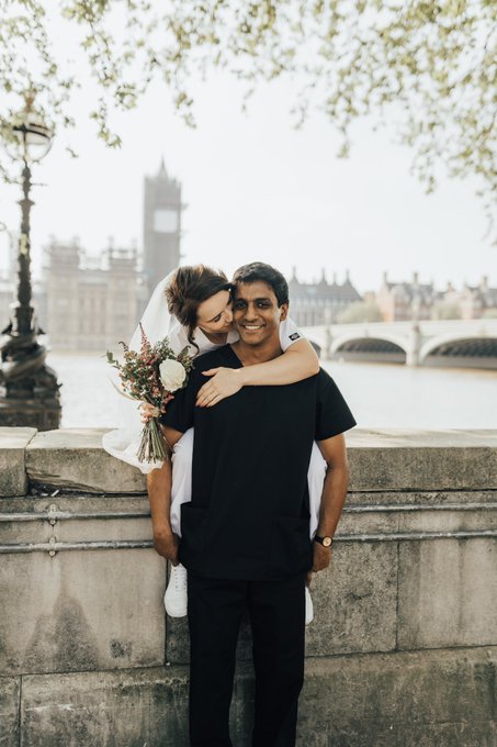 Jann and Annalan got married in the chapel at St Thomas' Hospital