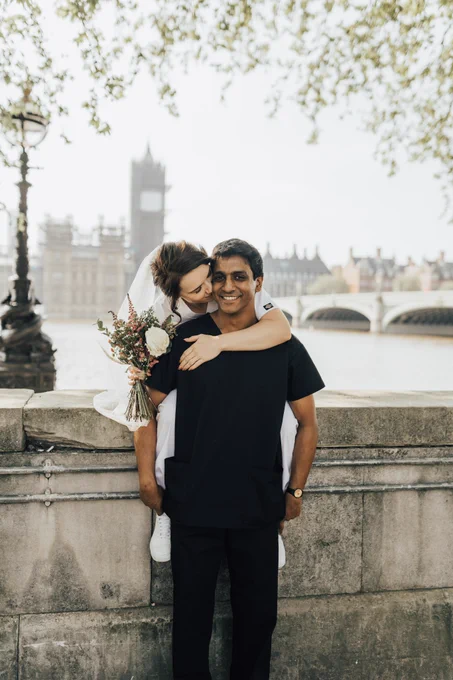 Jann and Annalan got married in the chapel at St Thomas' Hospital