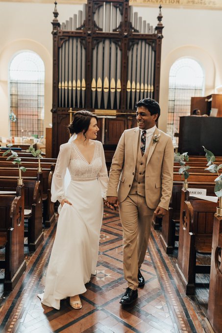Jann and Annalan got married in the chapel at St Thomas' Hospital