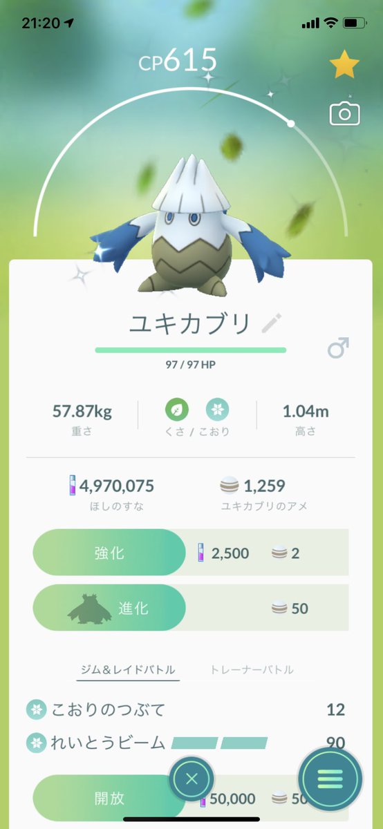 ポラリス V Twitter ポケモンgo 色違いユキカブリ2匹目なのでユキノオーに進化させました ポケモンgo 色違い ユキカブリ ユキノオー