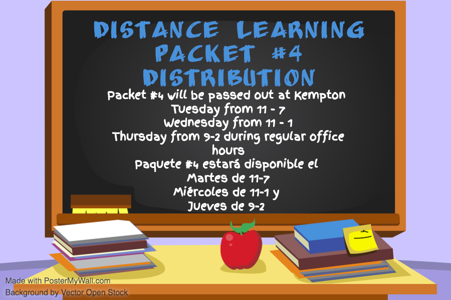 AcademyKempton's tweet photo. Distance Learning Packet #4 will be passed out
Tuesday from 11 - 7
Wednesday from 11 - 1
Thursday from 9-2 during our regular office hours

Paquete #4 estará disponible el
Martes de 11-7
Miércoles de 11-1
Jueves de 9-2

#LMSVHeart
#LMSVSchools
#CougarPride
#DualLanguage https://t.co/SIm6KndxF6