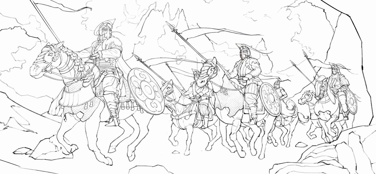 Riders of Rohan ?

Old work from 2015. I should do a redraw if time allows #artph 