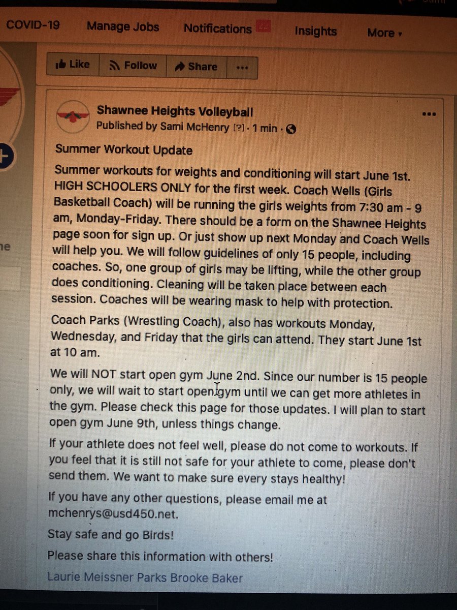 Summer Workouts Update