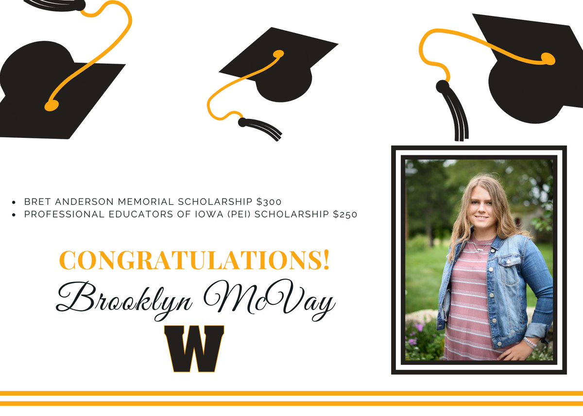 WintersetSchool's tweet photo. WHS 2020 Scholarships - Congratulations, Seniors!

If you are the recipient of any scholarships or awards, those certificates can be picked up the same day you turn in your computer: May 27th at the Administration Building from 10 a.m. to 6 p.m. https://t.co/oyrlO7sxAO