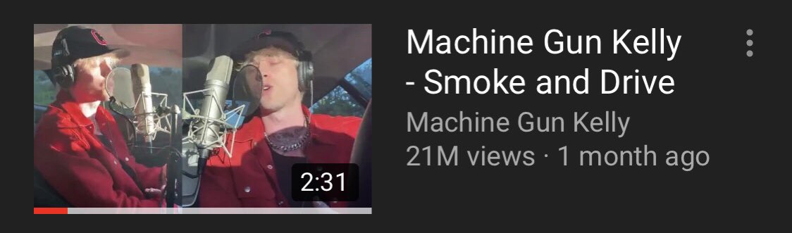 ceren19xx's tweet photo. #SmokeandDrive by @machinegunkelly is the most watched #LockedDownSessions song with 21 million views. https://t.co/bG7jmtH28T