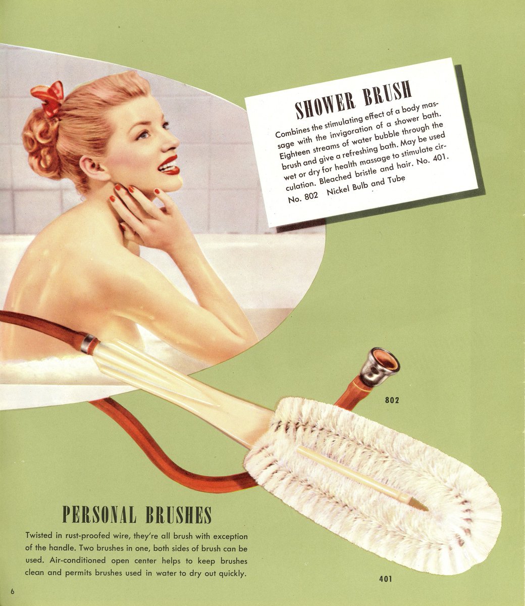 Remember, the  @FullerBrush1906 Shower Brush combines the stimulating effect of a body massage with the invigoration of a *checks notes* shower bath!