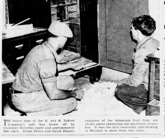 BandEAtoZ's tweet photo. 2 May 1938 Windsor, Ontario, Canada. The first time in 2 years someone blew up a safe in town? I know it doesn't take that long to boat over from Detroit. #safeengineer #safeengineers  #safetechnician #locksmith #safecracker https://t.co/1utB2rMayT
