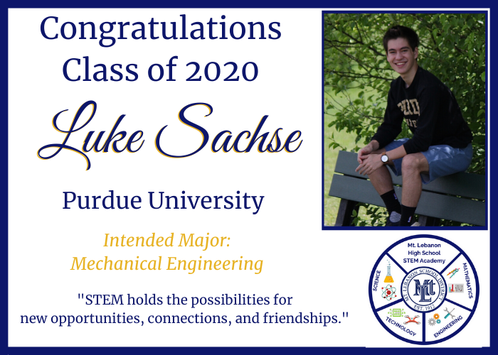 LeboSTEMAcademy's tweet photo. #Leboproud of our STEM Academy Seniors!  Luke's dream job is to work as a mechanical engineer in the constantly changing automobile industry.  Best of luck, Luke!  @MTLSD  @lebo_2020 #mechanicalengineering #uber https://t.co/roG3VnKifS
