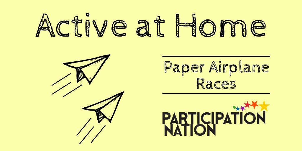 Today's #PNActiveAtHome activity is Paper Airplane Races, inspired by #NationalPaperAirplaneDay! ✈️

bit.ly/36t7fIK

#SSNL50 #covid19nfld