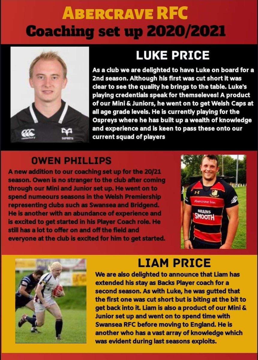 After this mornings announcement we are pleased to bring you our full coaching line up for the 2020 / 21 season. 
#UpTheAb #CameHome