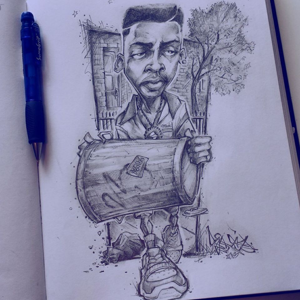 Sensei238's tweet photo. "Mookie's Breaking Point" by Sensei 23 @Sensei238  
#DoTheRightThing #Mookie #SalsFamousPizzeria #BoycottSals #BedSty #Brooklyn #LoveVsHate #SpikeLee #aSpikeLeeJoint 🎬 #Blackbook #SketchTechnique #BlackHistory #StayWoke https://t.co/9P33bGfn5h