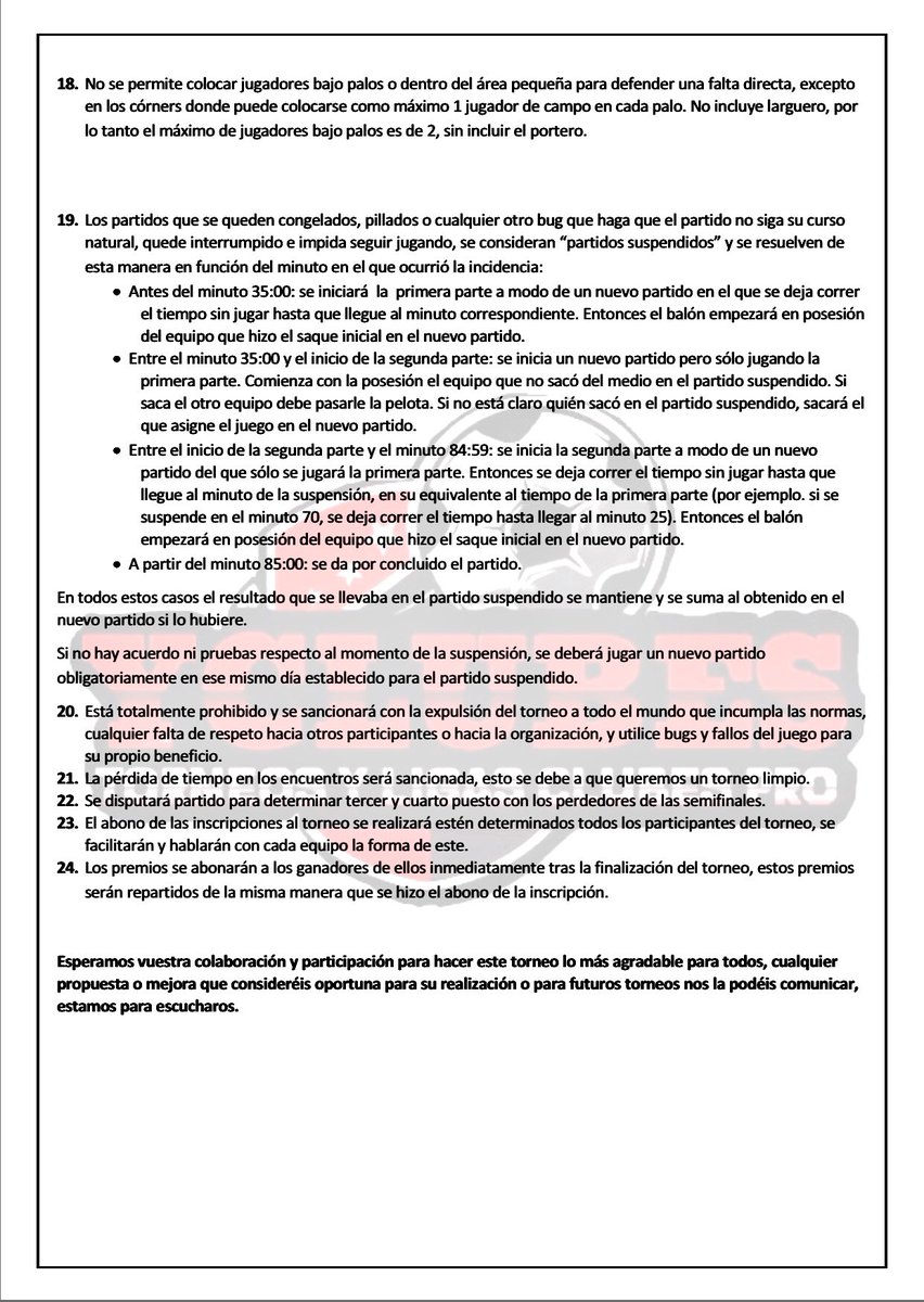YClubes's tweet image. ¡Bases torneo! ¡Importante leerlo si estáis interesados! Torneo Clubes Pro