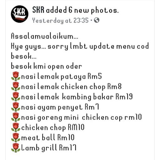 saraapollo's tweet photo. Assalamualaikum.hai warga parit buntar just nak inform besok 27/5 , SKR akan mula beroperasi di kedai P.Buntar lokasi sederet shell pekan lama, betul2 sebelum jejantas menuju pusat bandar. kmi juga menyediakan perkhidmatan COD &amp; drive thru. @Twt_ParitBuntar https://t.co/xgECRofrfF