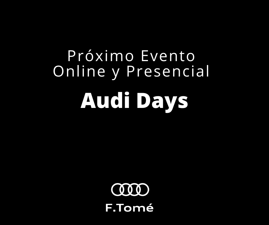 GrupoFTOME's tweet photo. Lo estabas esperando... llegan los #AudiDays para reestrenar tu #AudiSelectionPlus con las mejores condiciones. Solo 4,5 y 6 de junio. ¿Te apuntas al Evento Online o Presencial? https://t.co/qtHnX5JgBq