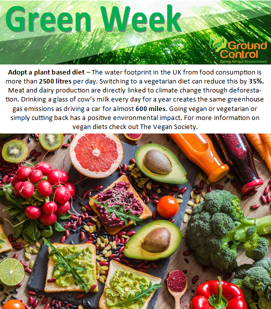 GroundControlGC's tweet photo. We are having our first ever Green Week! The Ground Control Green Team will be sharing ideas every day to help you lead a greener, more eco-friendly lifestyle. Day 1 is about making smarter choices on what we eat. #GCGreenWeek https://t.co/edLoORjYoC