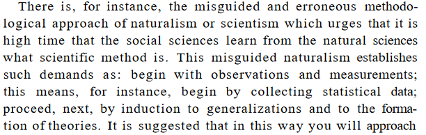On a prevalent misconception of what the right method in the social sciences is 2/n